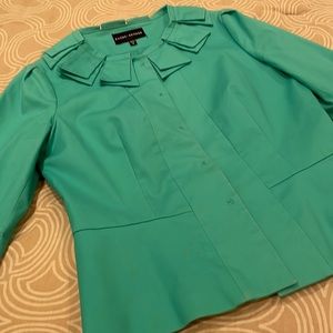 Randy Kemper jacket, aqua, cotton blend, 8
